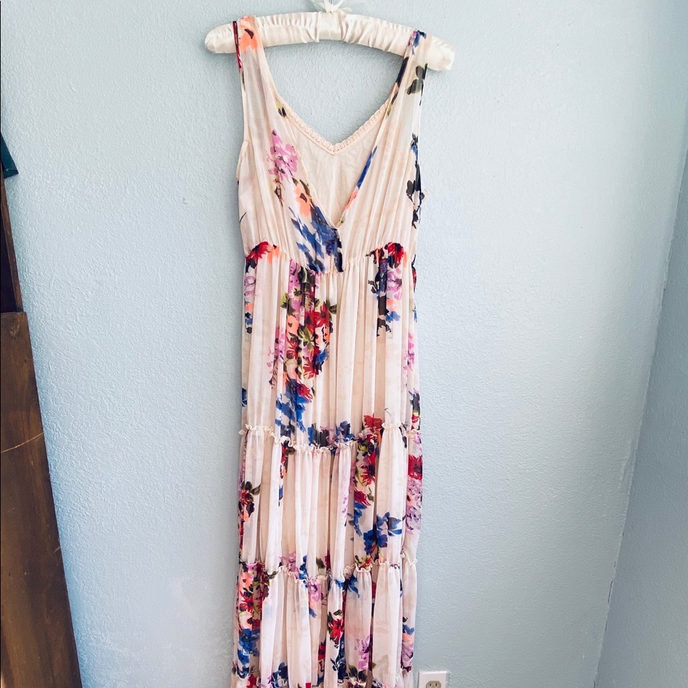 Boho Dress, Tiered, Floral, RAGA, S/M